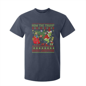 Funny Xmas Trump T Shirt For Kid How The Trump Saved Christmas TS09 Navy Print Your Wear