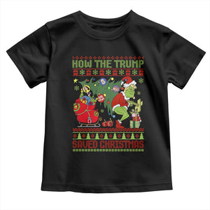 Funny Xmas Trump Toddler T Shirt How The Trump Saved Christmas TS09 Black Print Your Wear