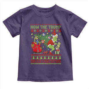 Funny Xmas Trump Toddler T Shirt How The Trump Saved Christmas TS09 Purple Print Your Wear