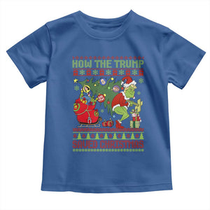 Funny Xmas Trump Toddler T Shirt How The Trump Saved Christmas TS09 Royal Blue Print Your Wear