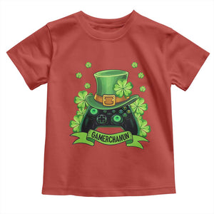 St Patrick's Day Toddler T Shirt Gamerchaun Video Game Funny Lucky Gamer TS09 Red Print Your Wear