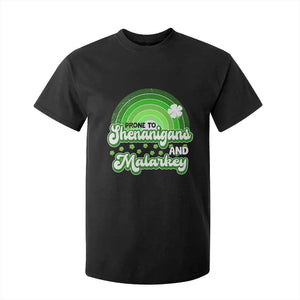 Funny St Patrick's Day T Shirt For Kid Prone To Shenanigans And Malarkey TS09 Black Print Your Wear