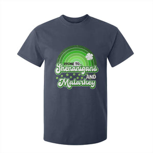 Funny St Patrick's Day T Shirt For Kid Prone To Shenanigans And Malarkey TS09 Navy Print Your Wear