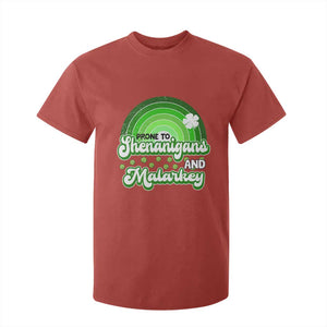 Funny St Patrick's Day T Shirt For Kid Prone To Shenanigans And Malarkey TS09 Red Print Your Wear