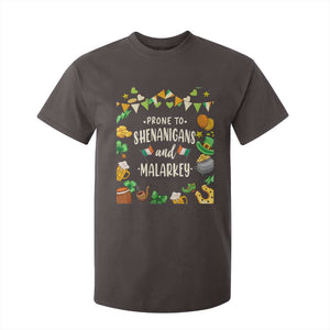 St Patrick's Day T Shirt For Kid Funny Prone To Shenanigans And Malarkey TS09 Dark Chocolate Print Your Wear