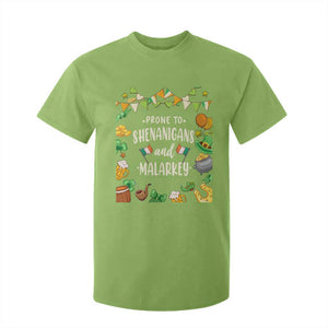 St Patrick's Day T Shirt For Kid Funny Prone To Shenanigans And Malarkey TS09 Lime Print Your Wear
