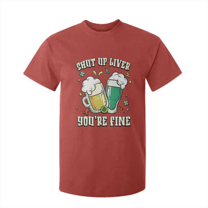 St Patrick's Day T Shirt For Kid Beer Drinking Shut Up Liver You're Fine TS09 Red Print Your Wear