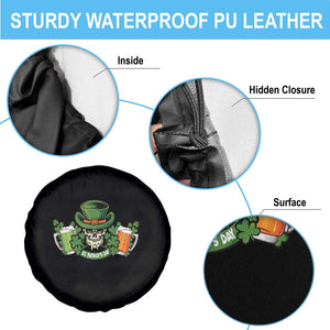 St Patrick's Day Spare Tire Cover Irish Beer Funny Skeleton Drinking TS09 Print Your Wear