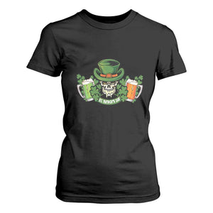 St Patrick's Day T Shirt For Women Irish Beer Funny Skeleton Drinking TS09 Black Print Your Wear