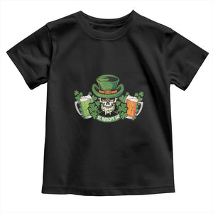 St Patrick's Day Toddler T Shirt Irish Beer Funny Skeleton Drinking TS09 Black Print Your Wear