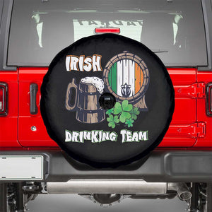 St Patrick's Day Spare Tire Cover Beer Drinking Team Ireland Flag TS09 Black Print Your Wear