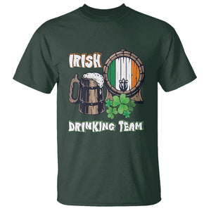 St. Patrick's Day T Shirt Beer Drinking Team Ireland Flag TS09 Dark Forest Green Printyourwear