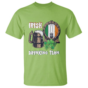 St. Patrick's Day T Shirt Beer Drinking Team Ireland Flag TS09 Lime Printyourwear