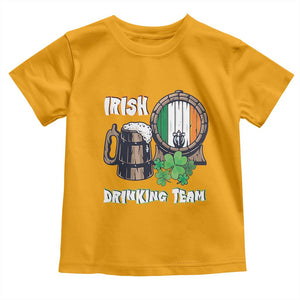 St Patrick's Day Toddler T Shirt Beer Drinking Team Ireland Flag TS09 Gold Print Your Wear