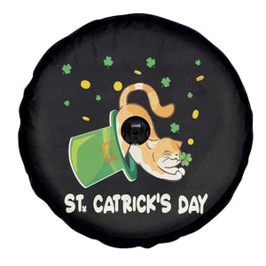 St Patrick's Day Spare Tire Cover Happy St.Catrick's Lucky Cat Shamrock Hat TS09 Print Your Wear