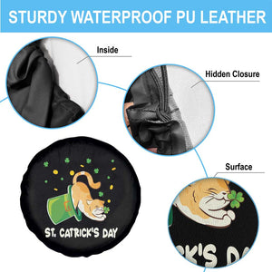 St Patrick's Day Spare Tire Cover Happy St.Catrick's Lucky Cat Shamrock Hat TS09 Print Your Wear