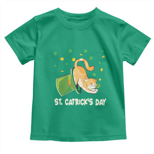 St Patrick's Day Toddler T Shirt Happy St.Catrick's Lucky Cat Shamrock Hat TS09 Irish Green Print Your Wear
