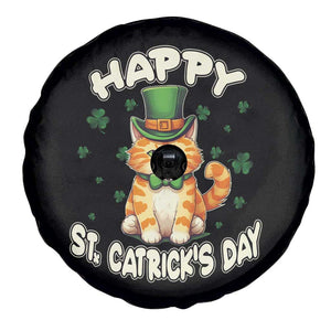 St Patrick's Day Spare Tire Cover Happy St.Catrick's Lucky Cat Shamrock Cute Kitty TS09 Print Your Wear