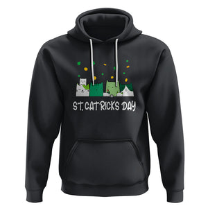 St. Patrick's Day Cat Lover Hoodie Happy St.Catrick's Lucky Family Cats Shamrock TS09 Black Printyourwear