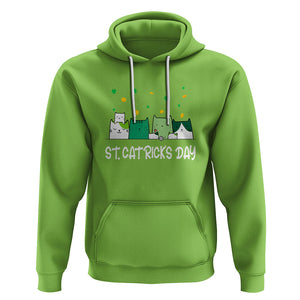 St. Patrick's Day Cat Lover Hoodie Happy St.Catrick's Lucky Family Cats Shamrock TS09 Lime Printyourwear