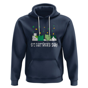 St. Patrick's Day Cat Lover Hoodie Happy St.Catrick's Lucky Family Cats Shamrock TS09 Navy Printyourwear