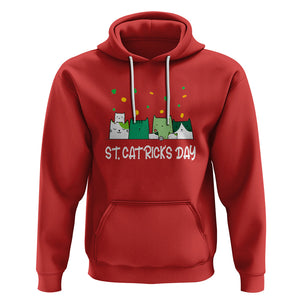 St. Patrick's Day Cat Lover Hoodie Happy St.Catrick's Lucky Family Cats Shamrock TS09 Red Printyourwear