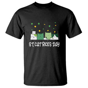 St. Patrick's Day Cat Lover T Shirt Happy St.Catrick's Lucky Family Cats Shamrock TS09 Black Printyourwear