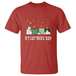 St. Patrick's Day Cat Lover T Shirt Happy St.Catrick's Lucky Family Cats Shamrock TS09 Red Printyourwear