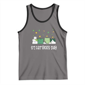 St Patrick's Day Cat Lover Tank Top Happy St.Catrick's Lucky Family Cats Shamrock TS09 Deep Heather Black Print Your Wear