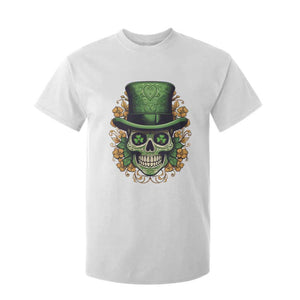 St Patrick's Day T Shirt For Kid Irish Sugar Skull Lucky Hat Shamrocks TS09 White Print Your Wear