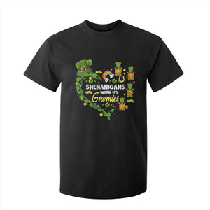 St Patrick's Day T Shirt For Kid Shenanigans With My Gnomies Shamrock Gnome TS09 Black Print Your Wear