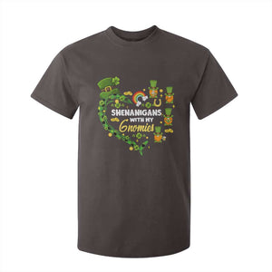 St Patrick's Day T Shirt For Kid Shenanigans With My Gnomies Shamrock Gnome TS09 Dark Chocolate Print Your Wear