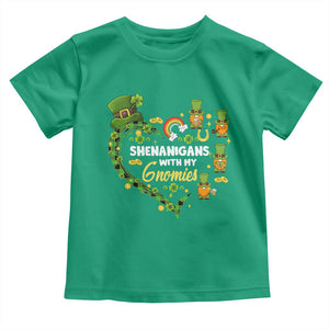 St Patrick's Day Toddler T Shirt Shenanigans With My Gnomies Shamrock Gnome TS09 Irish Green Print Your Wear