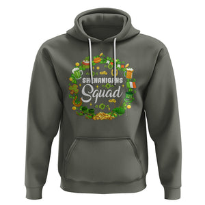 St. Patrick's Day Hoodie Shenanigans Squad Funny Matching Group TS09 Military Green Printyourwear