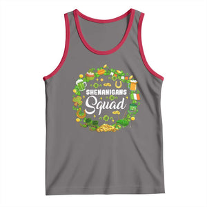 Funny St Patrick's Day Tank Top Shenanigans Squad Matching Group TS09 Deep Heather Red Print Your Wear