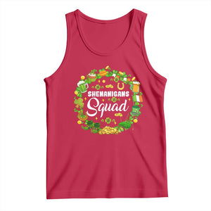 Funny St Patrick's Day Tank Top Shenanigans Squad Matching Group TS09 Red Print Your Wear
