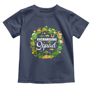 Funny St Patrick's Day Toddler T Shirt Shenanigans Squad Matching Group TS09 Navy Print Your Wear