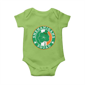 St Patrick's Day Baby Onesie Shenanigans Squad Funny Matching Group TS09 Lime Print Your Wear