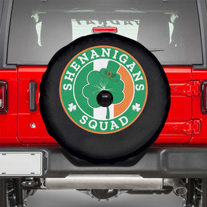 St Patrick's Day Spare Tire Cover Shenanigans Squad Funny Matching Group TS09 Black Print Your Wear