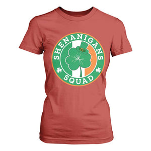 St Patrick's Day T Shirt For Women Shenanigans Squad Funny Matching Group TS09 Red Print Your Wear