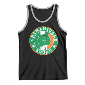 St Patrick's Day Tank Top Shenanigans Squad Funny Matching Group TS09 Black Athletic Heather Print Your Wear