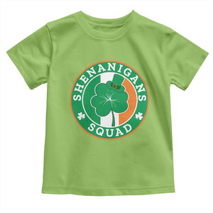 St Patrick's Day Toddler T Shirt Shenanigans Squad Funny Matching Group TS09 Lime Print Your Wear
