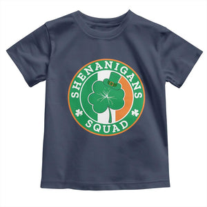 St Patrick's Day Toddler T Shirt Shenanigans Squad Funny Matching Group TS09 Navy Print Your Wear