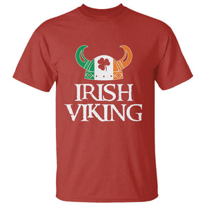St. Patrick's Day T Shirt Irish Viking Helmet Lucky Shamrocks Ireland Flag TS09 Red Printyourwear