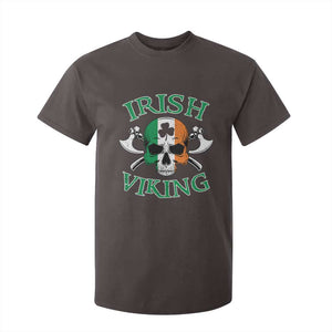 St Patrick's Day T Shirt For Kid Irish Viking Skull Lucky Shamrocks Ireland Flag TS09 Dark Chocolate Print Your Wear