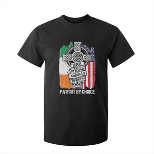 Irish By Blood American By Birth Patriot By Choice T Shirt For Kid Celtic Cross Ireland America Flag TS09 Black Print Your Wear