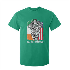 Irish By Blood American By Birth Patriot By Choice T Shirt For Kid Celtic Cross Ireland America Flag TS09 Irish Green Print Your Wear