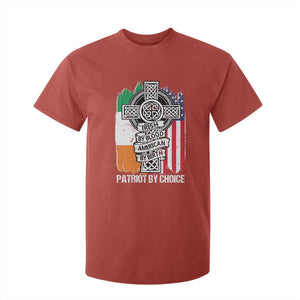 Irish By Blood American By Birth Patriot By Choice T Shirt For Kid Celtic Cross Ireland America Flag TS09 Red Print Your Wear