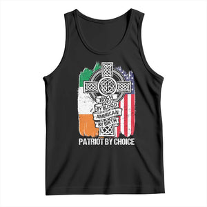 Irish By Blood American By Birth Patriot By Choice Tank Top Celtic Cross Ireland America Flag TS09 Black Print Your Wear