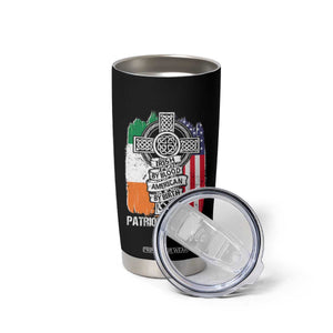 Irish By Blood American By Birth Patriot By Choice Tumbler Cup Celtic Cross Ireland America Flag TS09 Print Your Wear